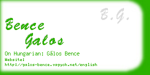 bence galos business card