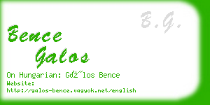 bence galos business card